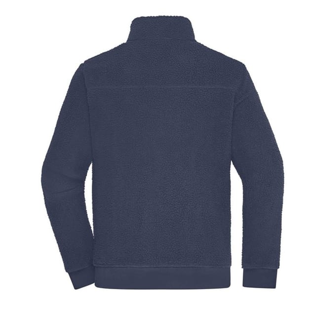 James and Nicholson James and Nicholson Men's Sherpa Fleece Jacket in Navy - 2