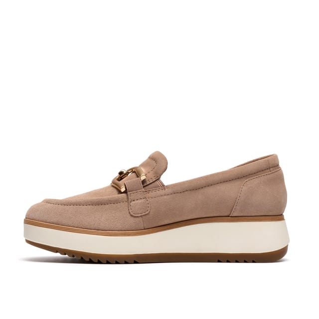 Clarks Clarks Women's Zylah Top Taupe Suede Loafers, Slip Ons in Beige - 2