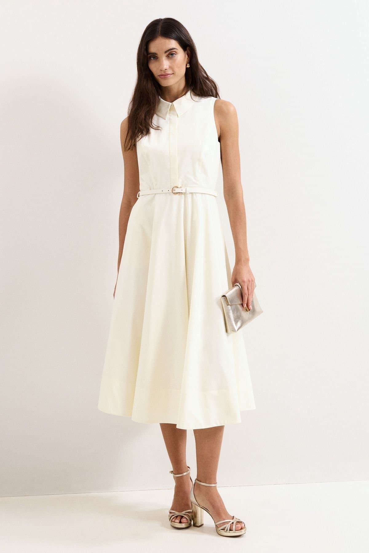 Phase Eight Phase Eight Women's Ariane Shirt Dress in Warm White