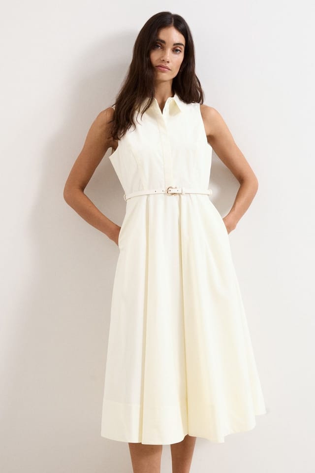 Phase Eight Phase Eight Women's Ariane Shirt Dress in Warm White - 2