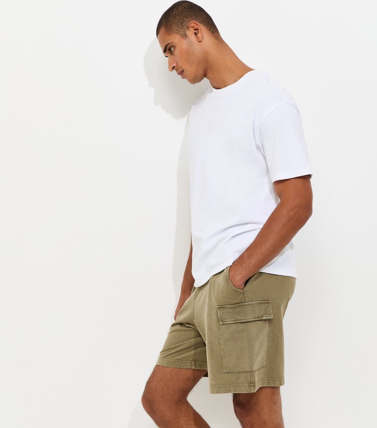New Look Men's Khaki Lightweight Cargo Shorts New Look
