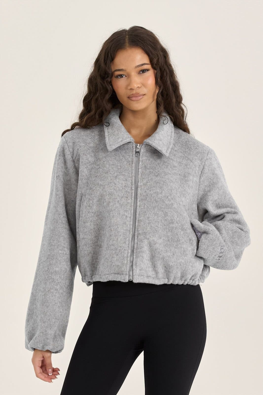 Loom Archives Loom Archives Women's LOOM Wool Blend Soft Shell Jacket in Light Grey