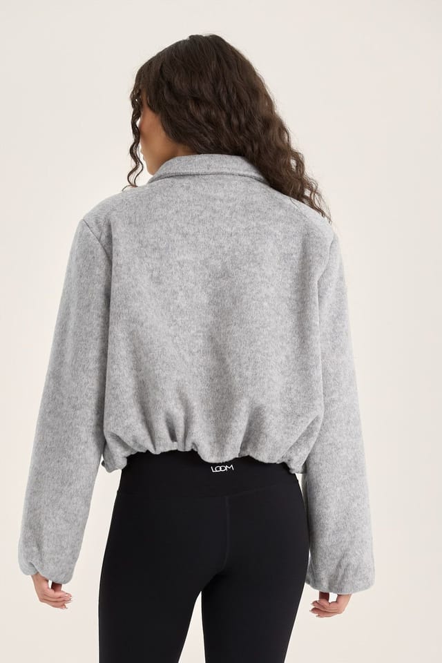 Loom Archives Loom Archives Women's LOOM Wool Blend Soft Shell Jacket in Light Grey - 2