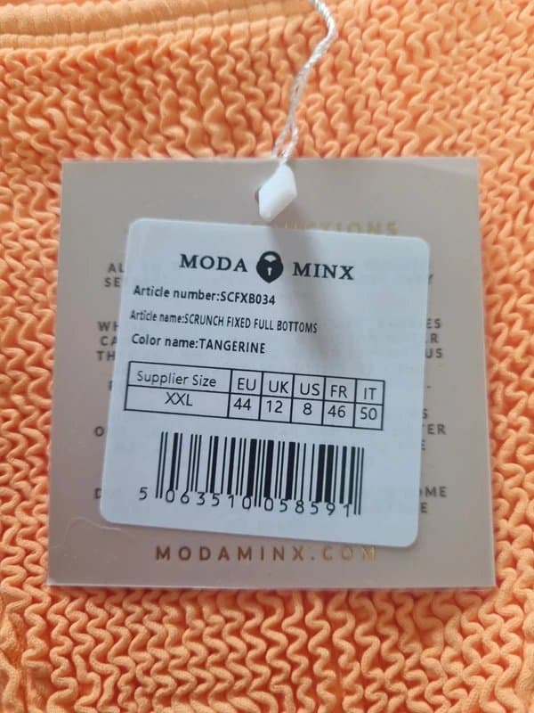 Moda Minx Moda Minx tangerine knot-front fixed bikini set size XXL