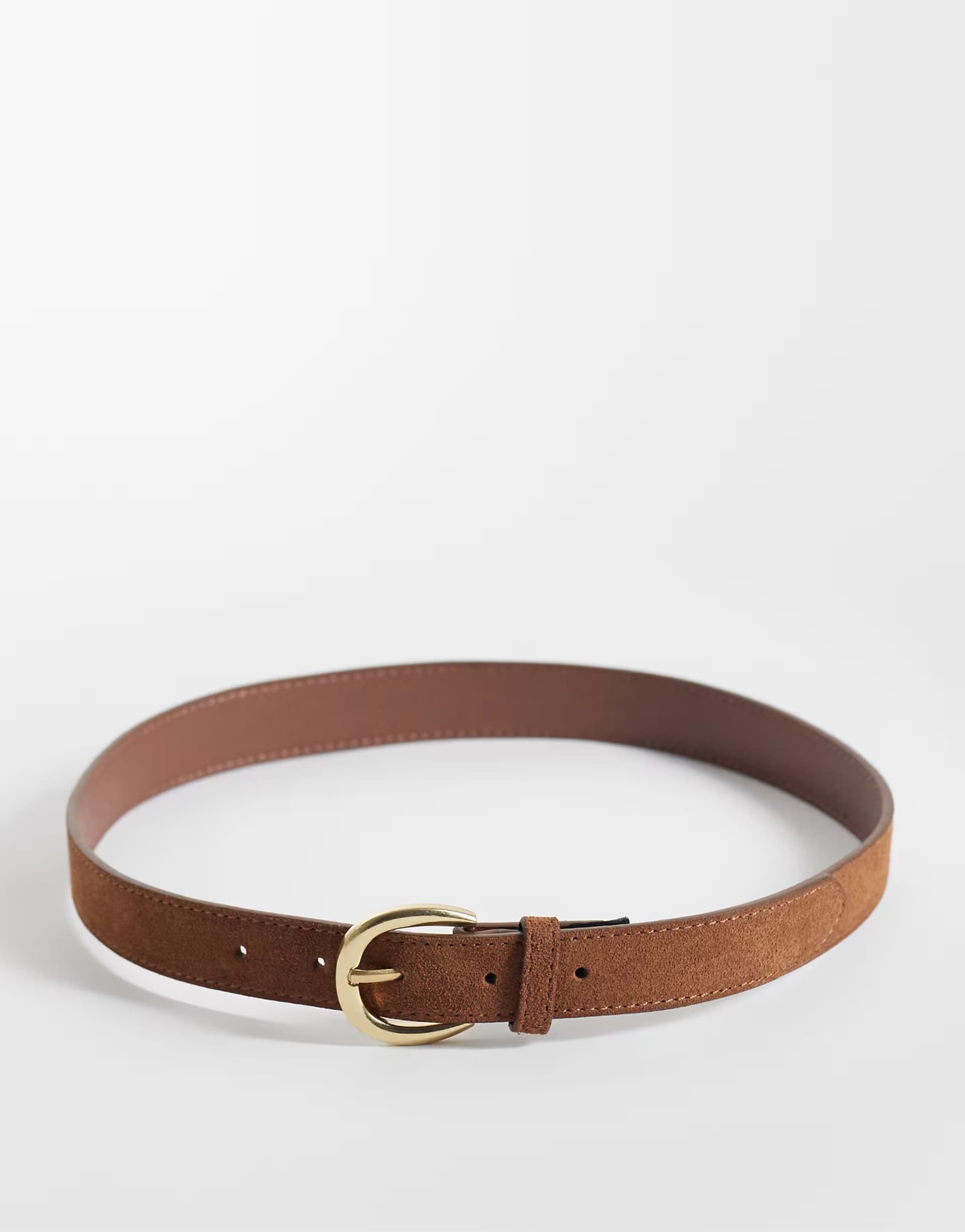 ASOS Mango faux suede classic belt in brown
