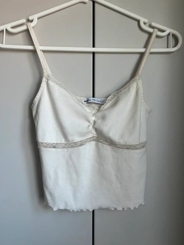 Bershka Bershka Butter Yellow Lace Cami Top
