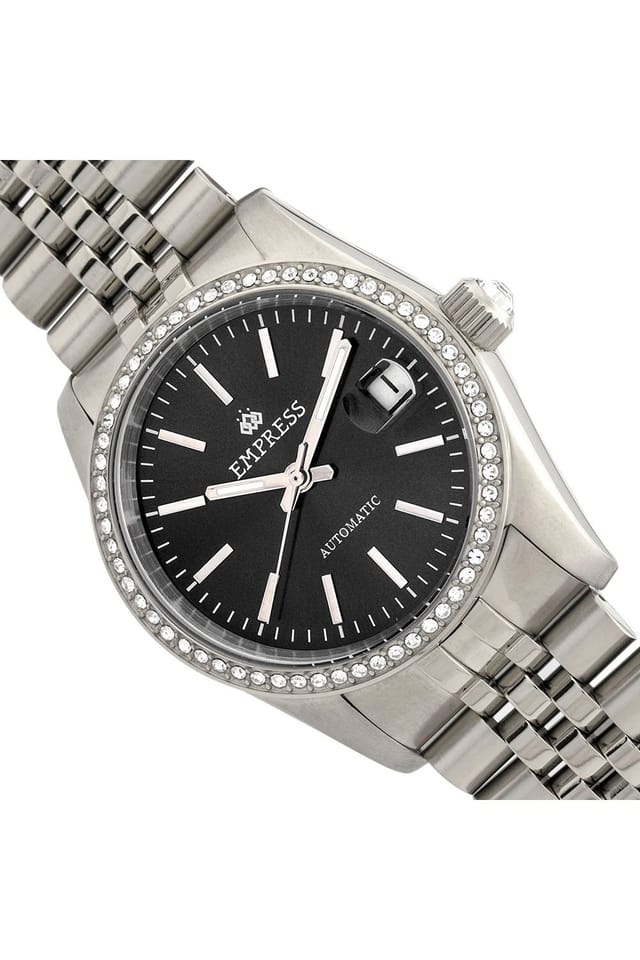 Empress Empress Women's Constance Automatic Bracelet Watch with Date in Black - 3