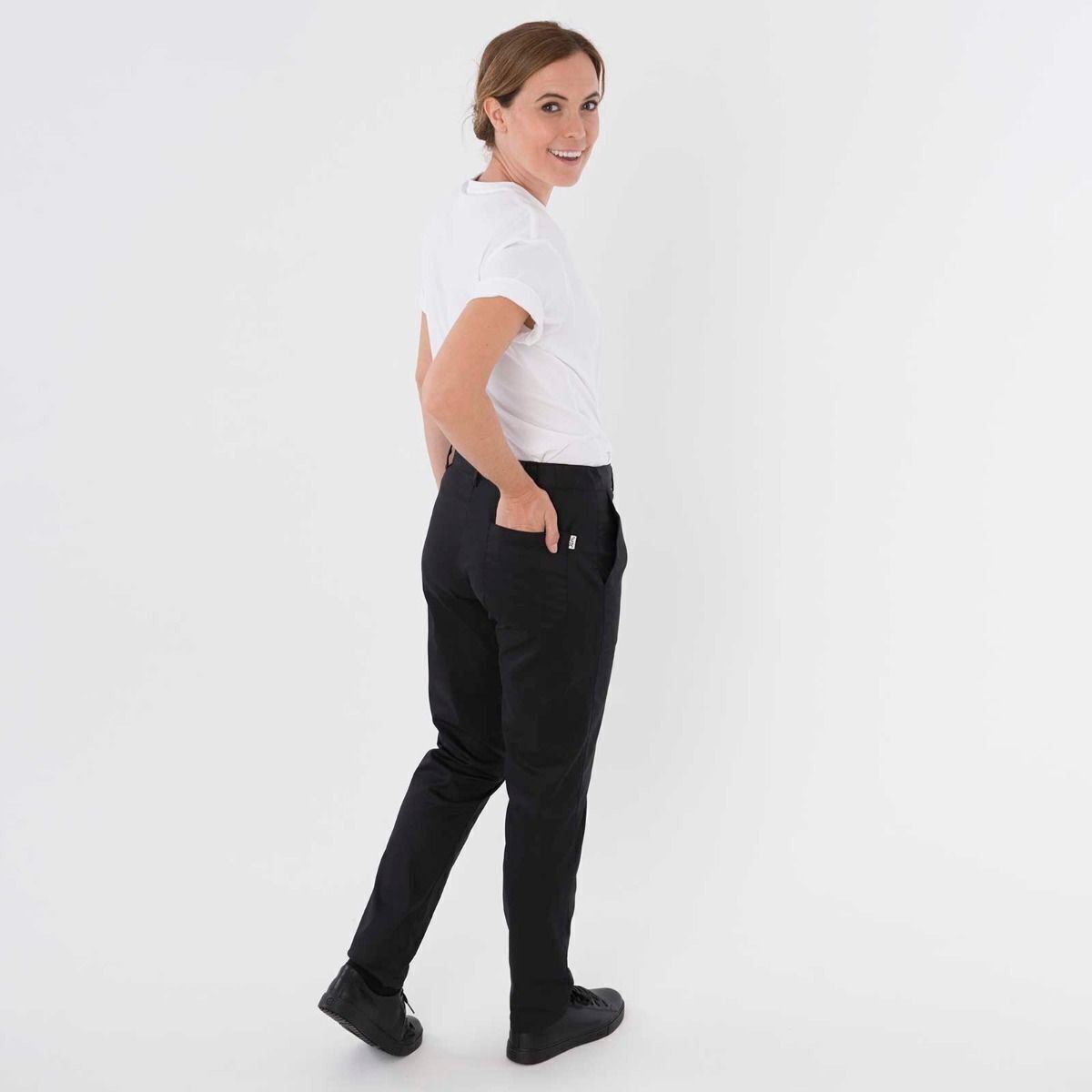 Afd AFD Women's Stretch Slim Trousers in Black - 4