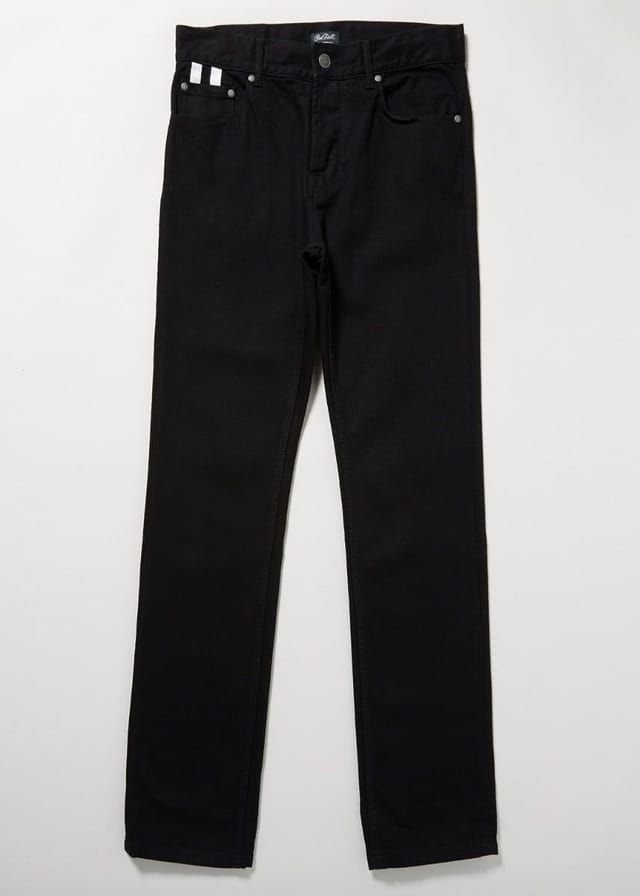 Chet Rock Chet Rock Men's Jerry Lee Twin Stripe Loose Fit Denim Jeans in Black - 2