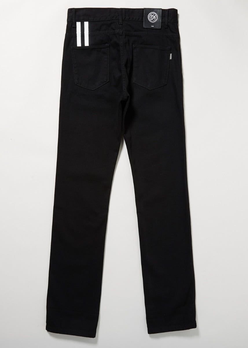 Chet Rock Chet Rock Men's Jerry Lee Twin Stripe Loose Fit Denim Jeans in Black - 4