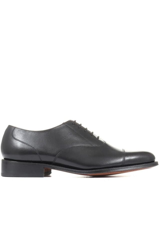 Jones Bootmaker Jones Bootmaker Men's Barnet Goodyear Welted Leather Oxford Shoes in Black - 2