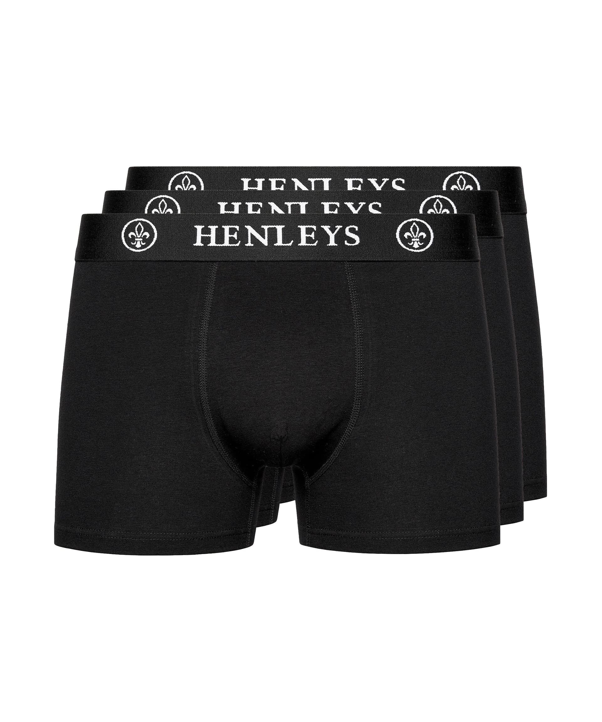 Henleys Henleys Men's McBlacken Boxers 3pk in Black