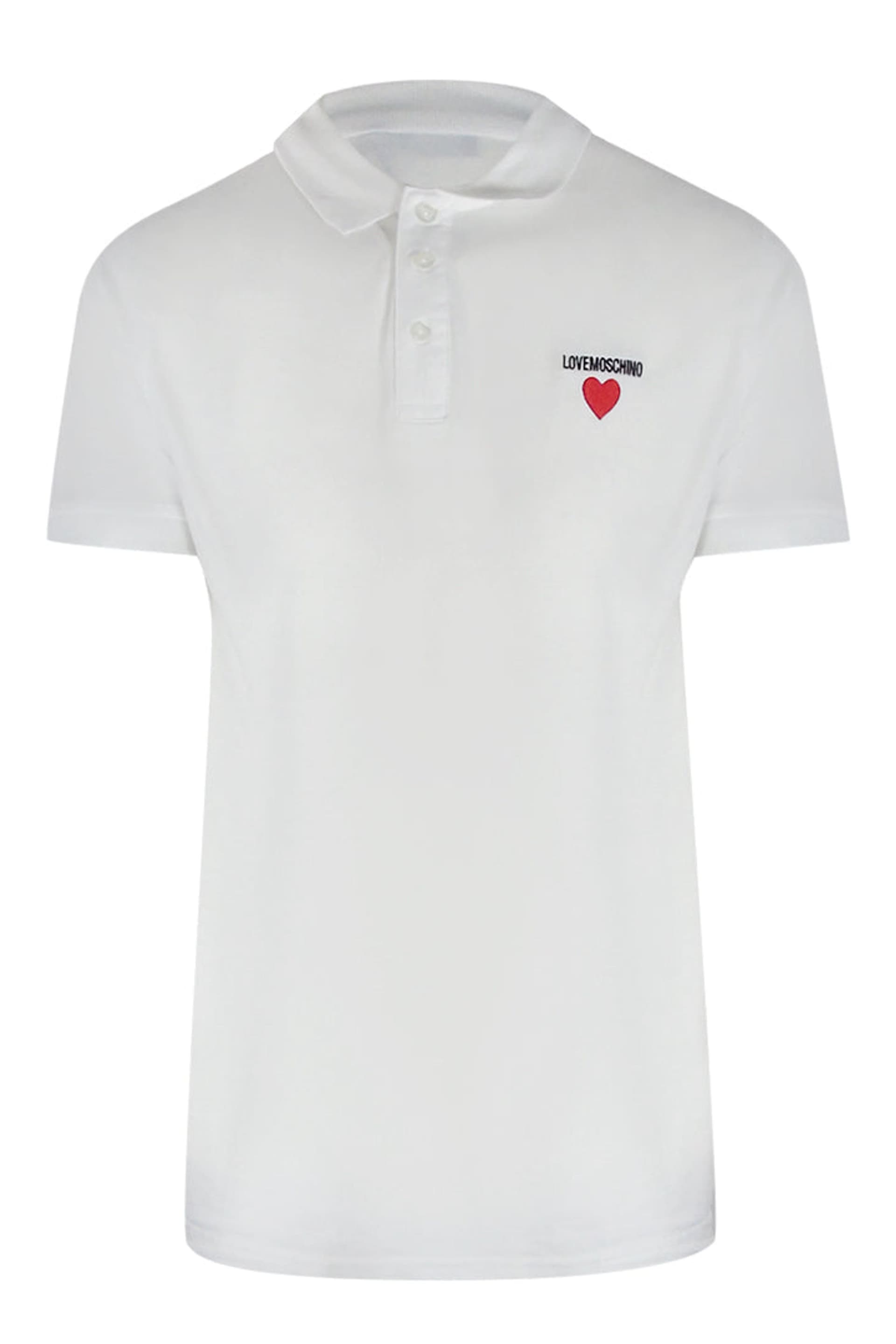 Love Moschino Love Moschino Men's Short Sleeve Polo Shirt in White