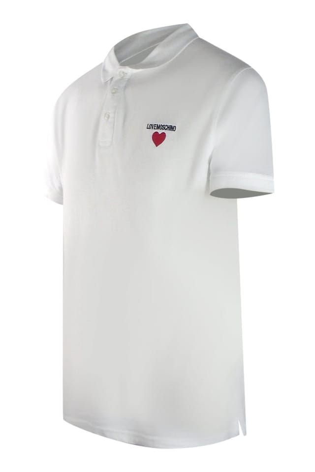 Love Moschino Love Moschino Men's Short Sleeve Polo Shirt in White - 2