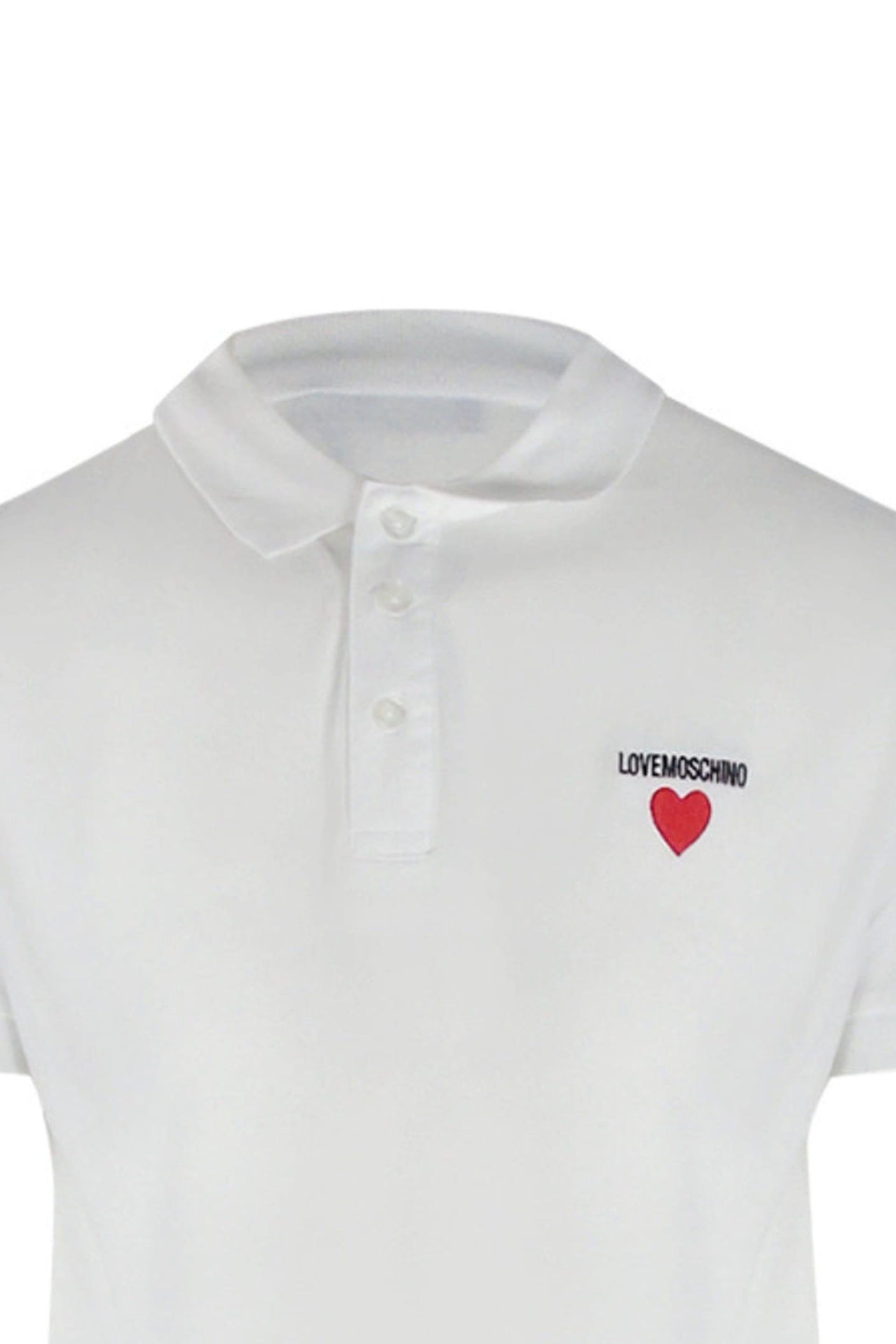 Love Moschino Love Moschino Men's Short Sleeve Polo Shirt in White - 4