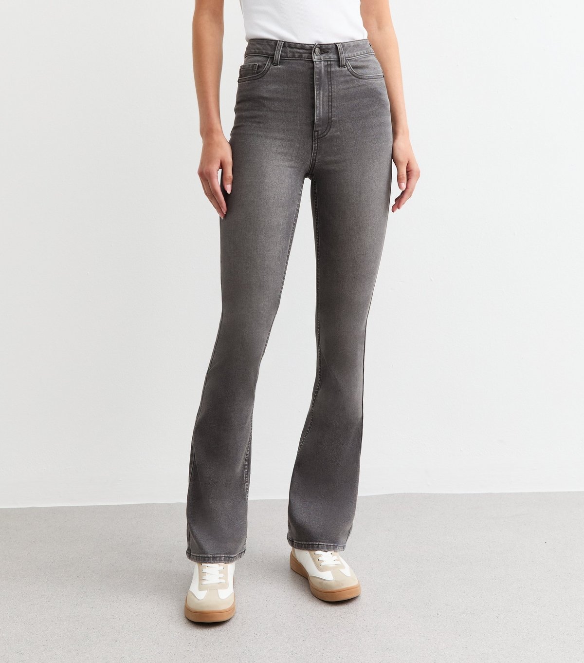 New Look Women's Tall Grey Waist Enhance Quinn Bootcut Jeans New Look - 3