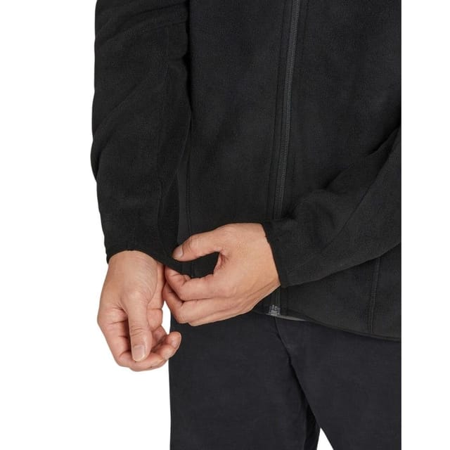 Signature Signature Men's Zip Microfleece Tagless Jacket in True Black - 2