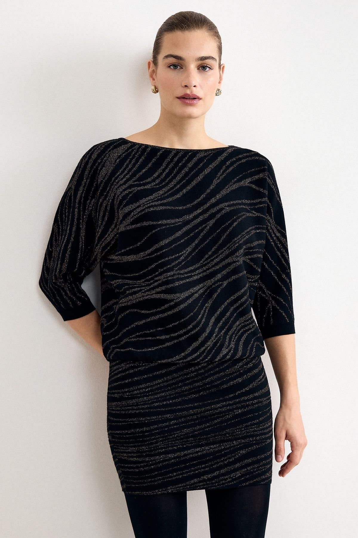 Phase Eight Phase Eight Women's Becca Zebra Dress in True Black