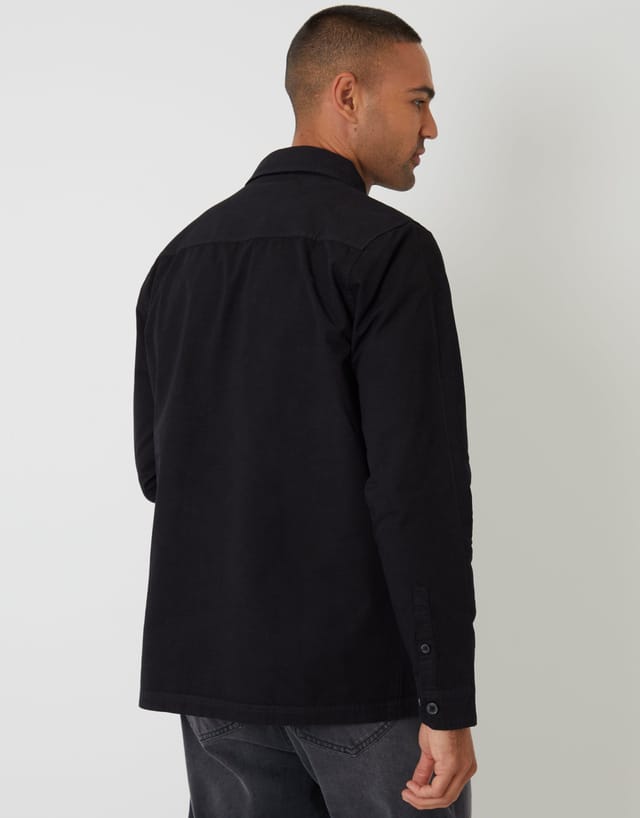 Threadbare threadbare Men's Lightweight Shacket in Black - 2