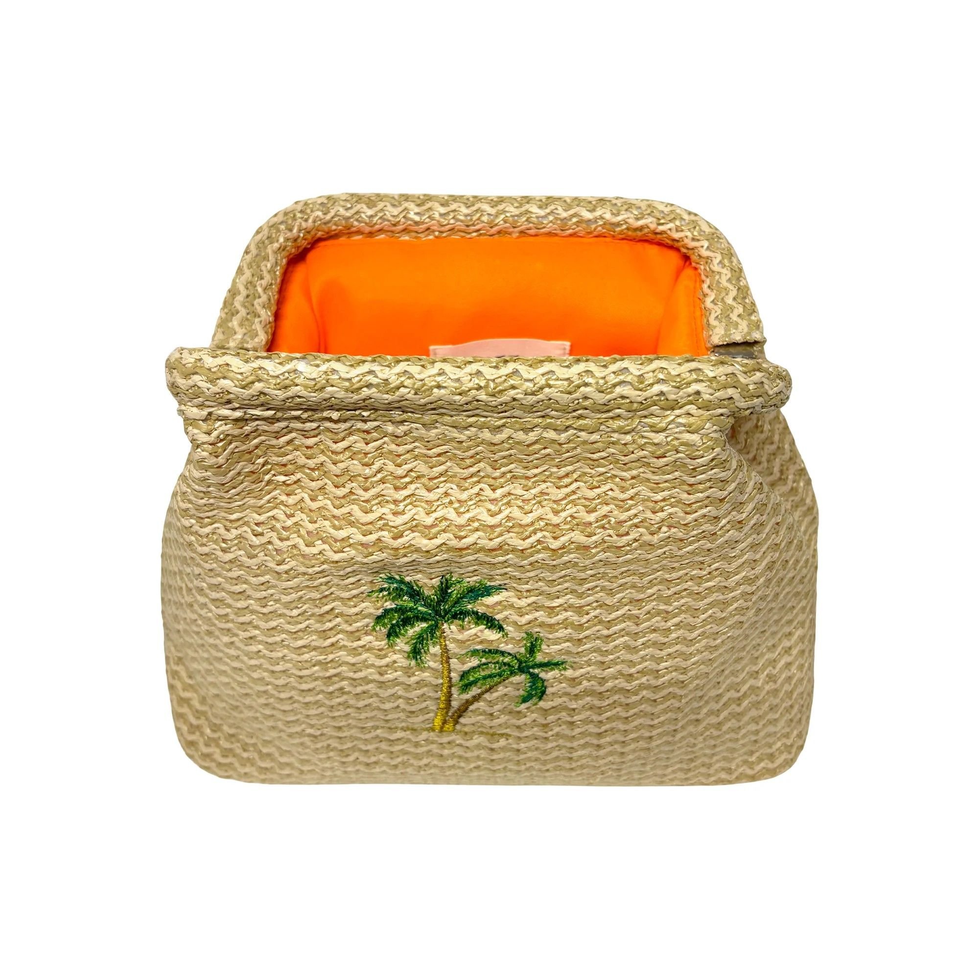 Lilly Loves Lilly Loves Women's Palm Tree Straw Clutch in Beige - 3