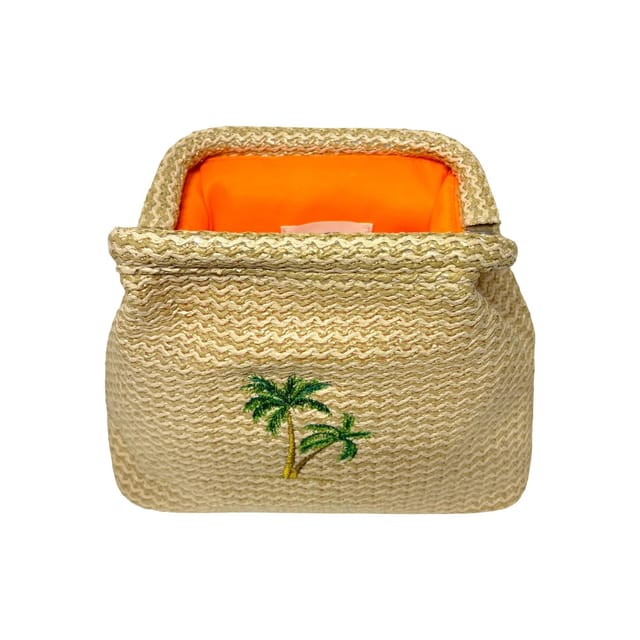Lilly Loves Lilly Loves Women's Palm Tree Straw Clutch in Beige - 3