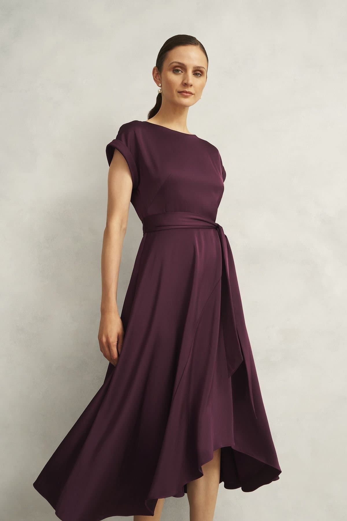 Hobbs London Hobbs London Women's Agnes Dress in Aubergine