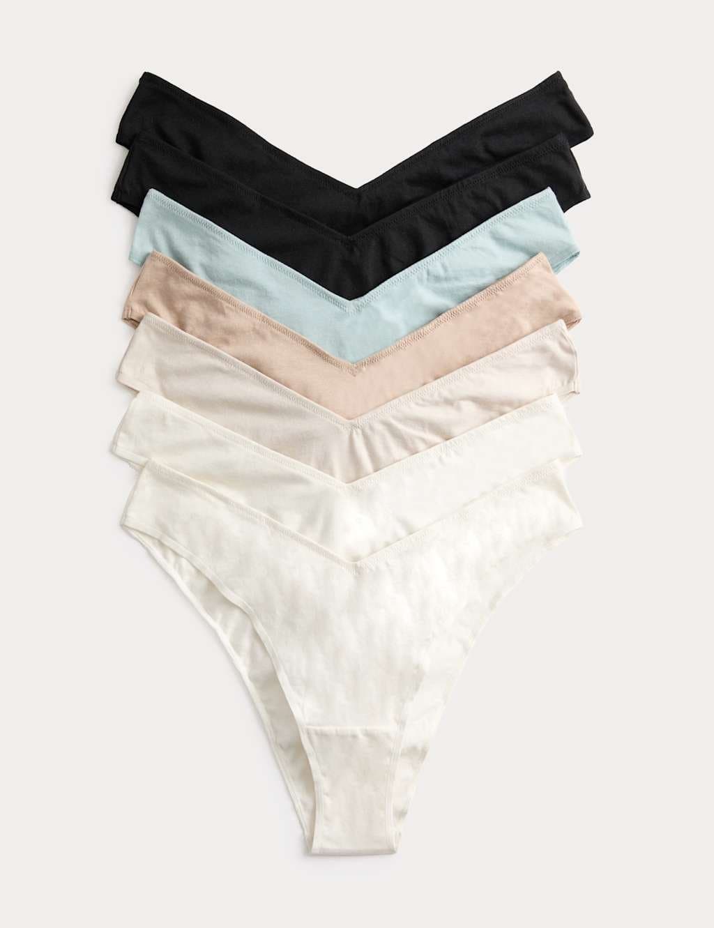 Marks & Spencer M&S 7 Pack Pure Cotton Miami Knickers Cream Mix