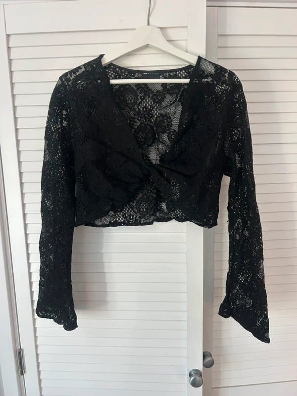 ASOS Design Black lace asos top