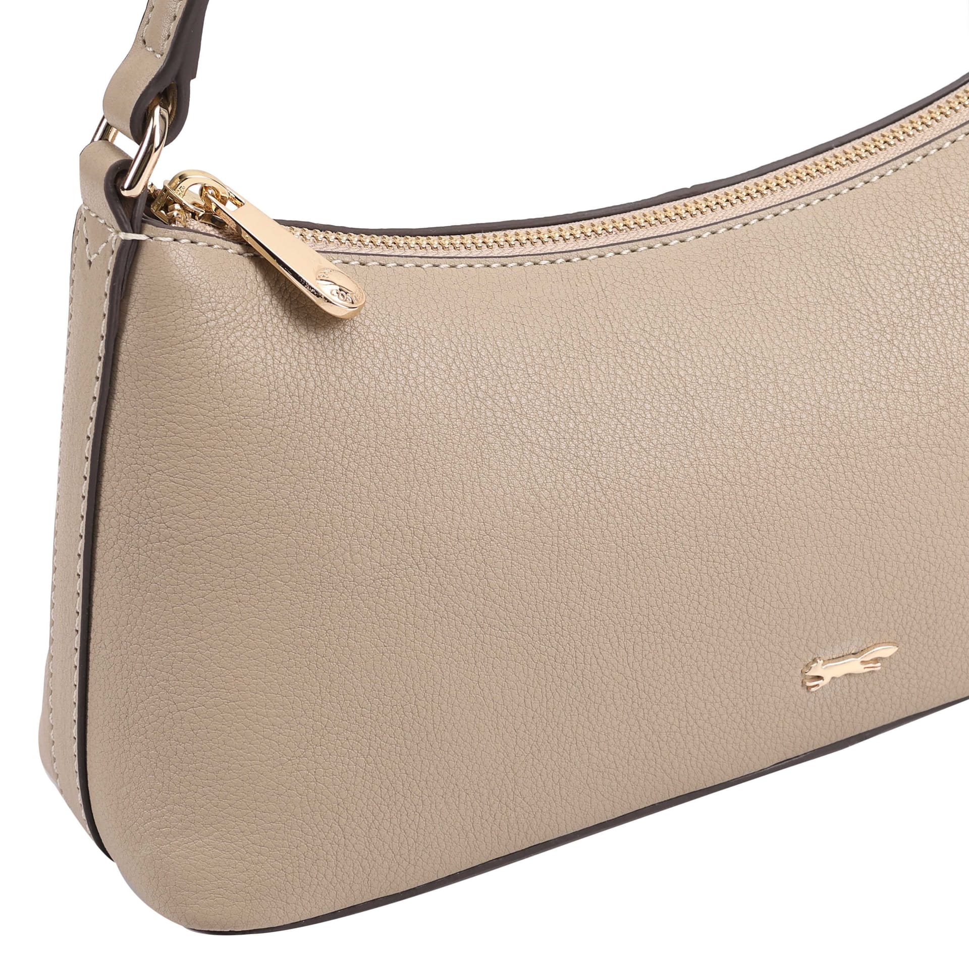 Paul Costelloe Paul Costelloe Women's Zoey Leather Shoulder Bag in Beige - 4