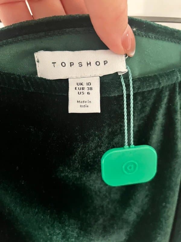 Topshop Topshop skirt in a deep green - size 10 festival, Ibiza, summer, party