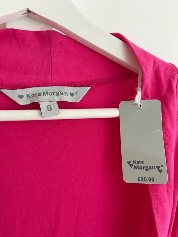 Kate Morgan Kate Morgan Fuchsia Pink 100% Cotton Kimono Dressing Gown Women’s Size S BNWT