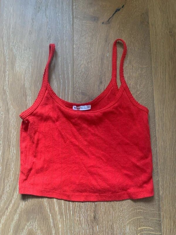 Bershka Red Crop top