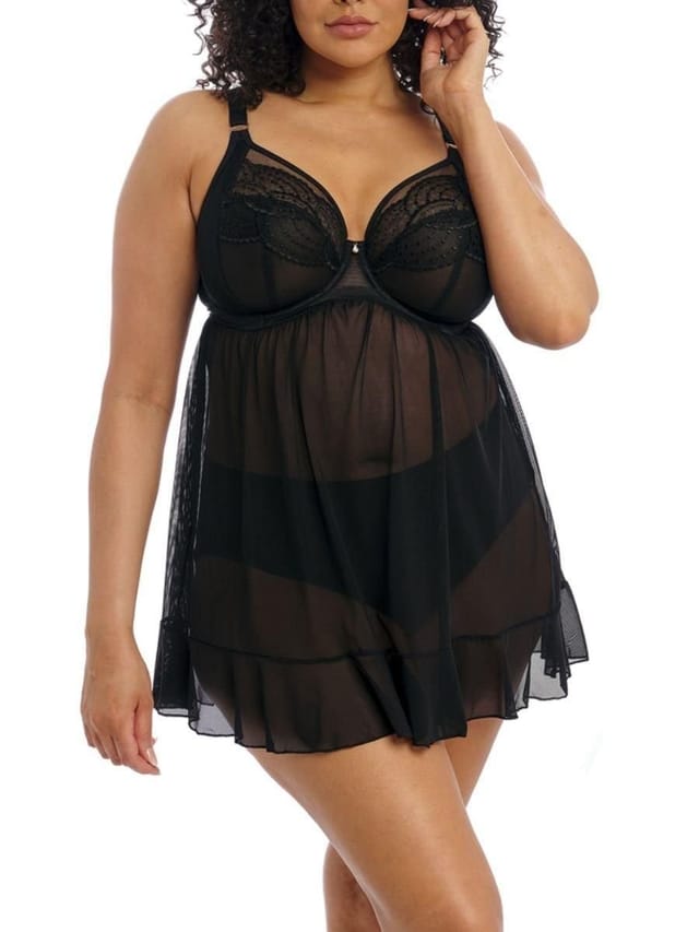 Elomi Elomi Women's Priya Underwired Babydoll in Black - 2