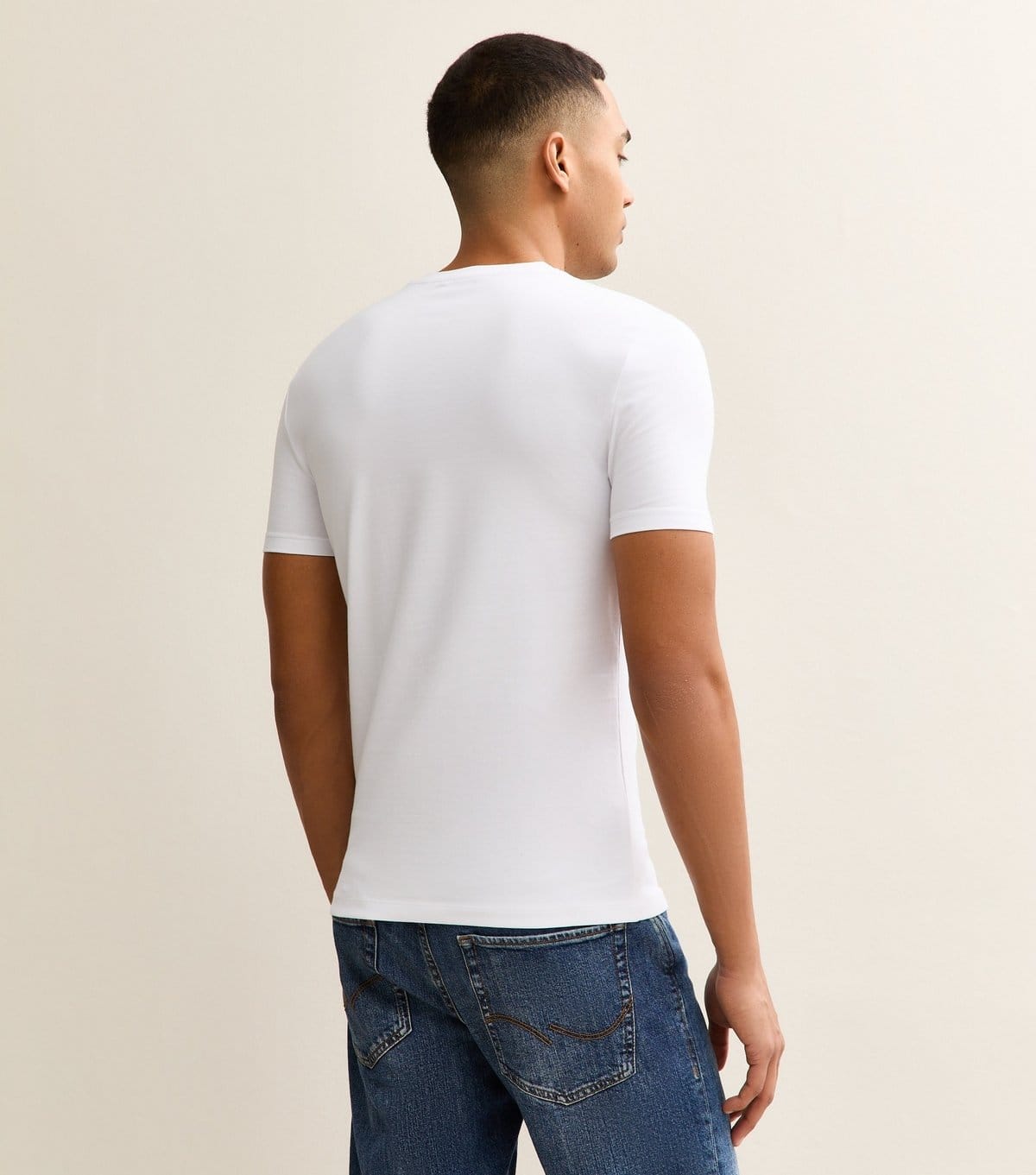 New Look Men's White Muscle Fit T-Shirt New Look - 4