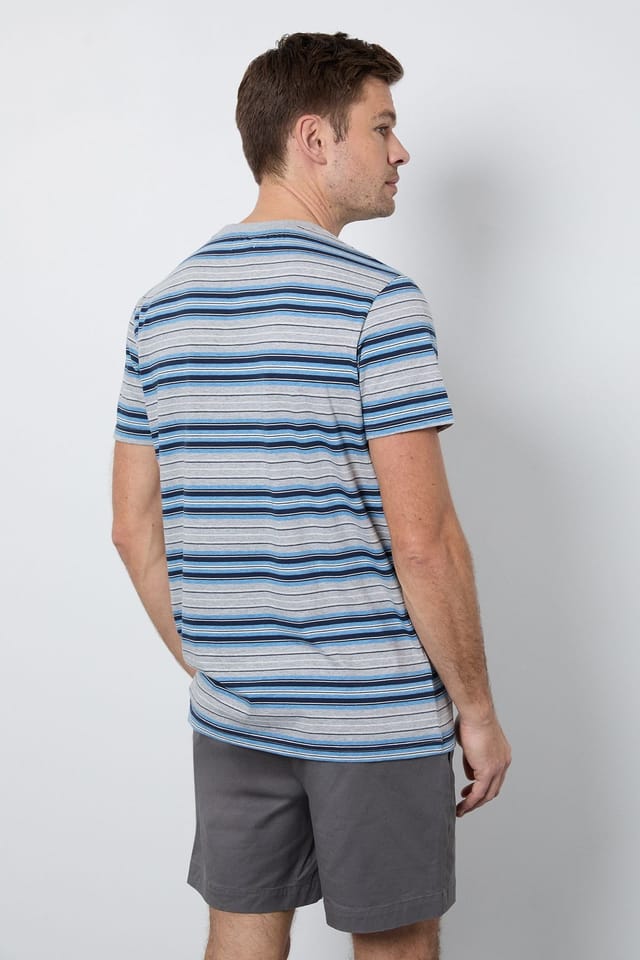 Maine Maine Men's Blue Heritage Stripe T-Shirt - 3