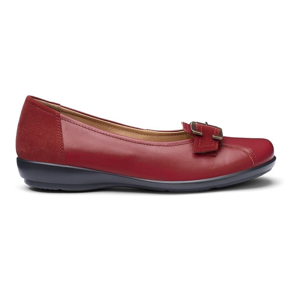 Hotter Hotter Women's 'Linnet' Ballerina Pumps in Red
