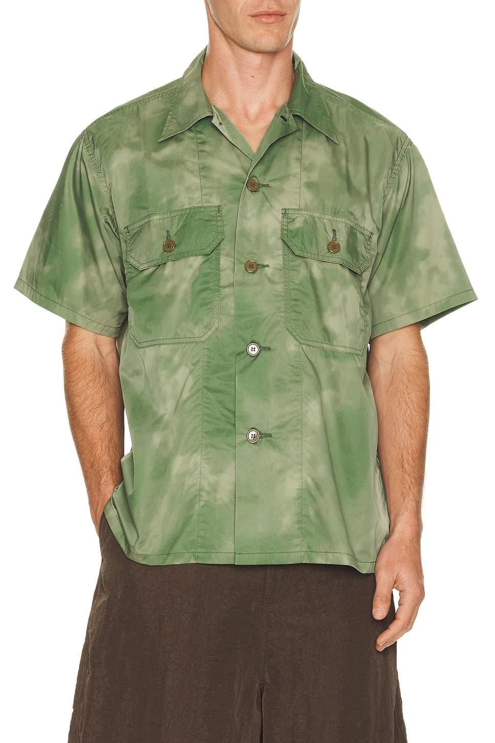 revolve Revolve Sage Pigment Print Twill Shirt