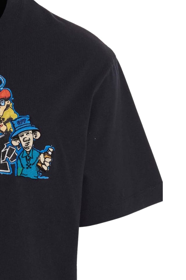 Off-White Off-White Men's Graff Pupp Over Skate Short Sleeve T-shirt in Black - 3