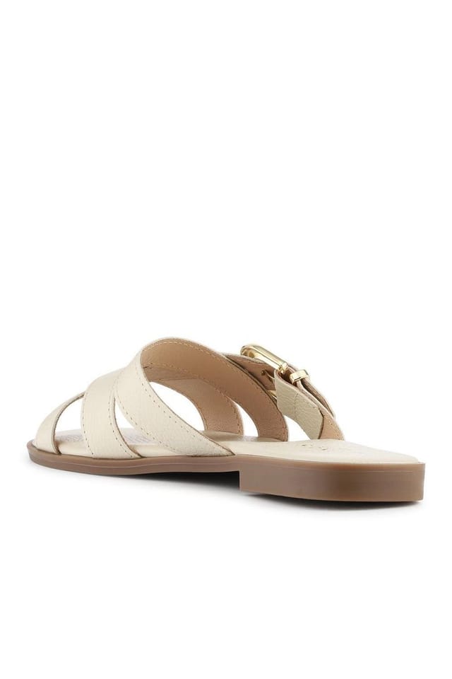 Jones Bootmaker Jones Bootmaker Women's Hylda Smart Suede Leather Mules in Cream - 3