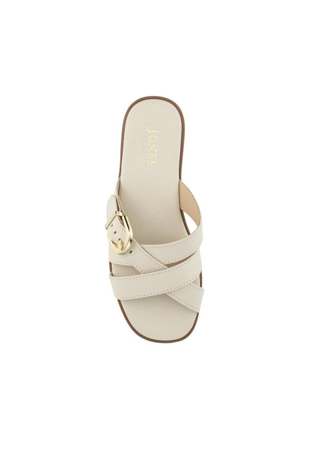 Jones Bootmaker Jones Bootmaker Women's Hylda Smart Suede Leather Mules in Cream - 4