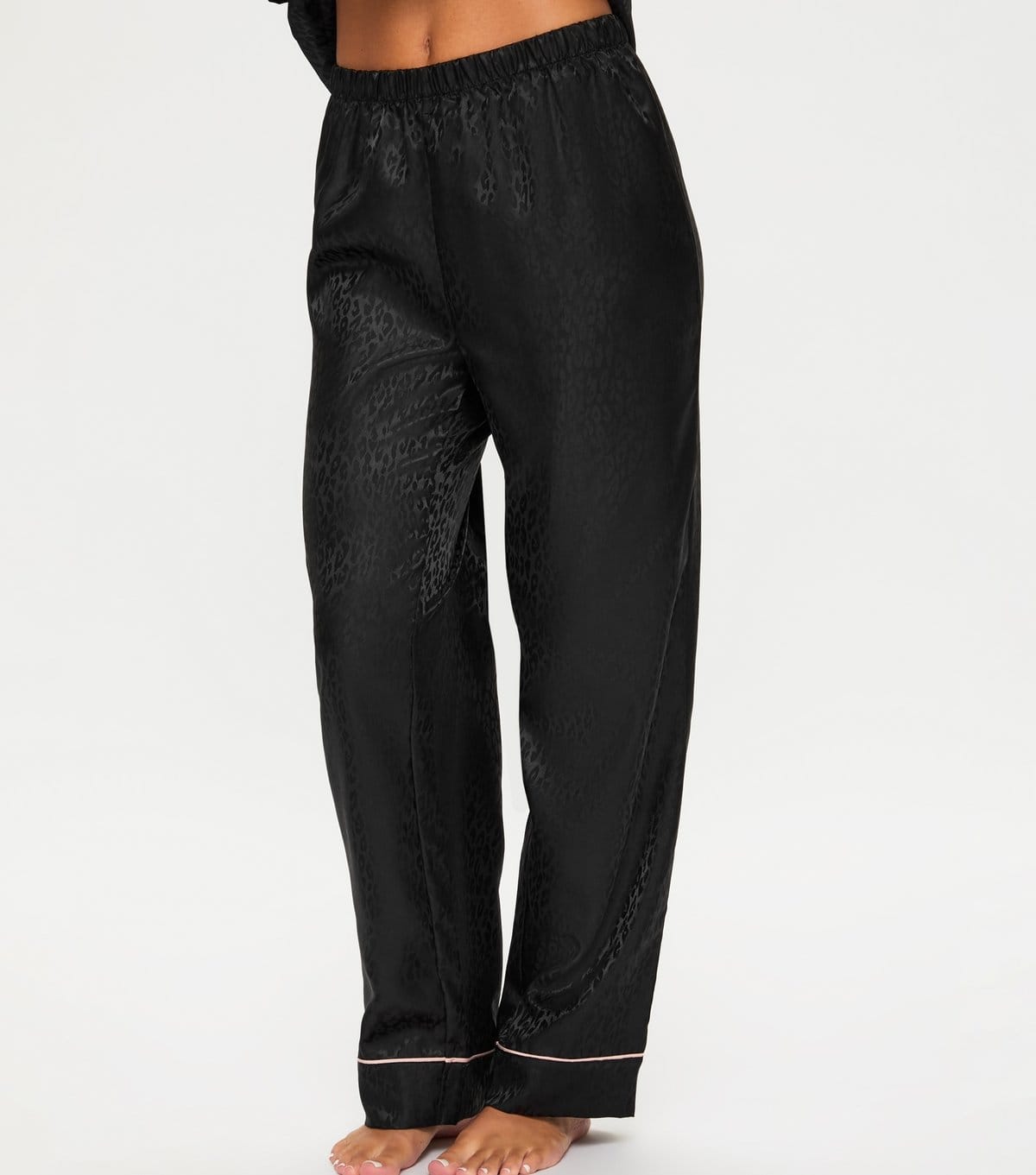 Ann Summers Women's Black Signature Satin Long Sleeve Top and Trouser Pyjama Set Ann Summers New Look - 4