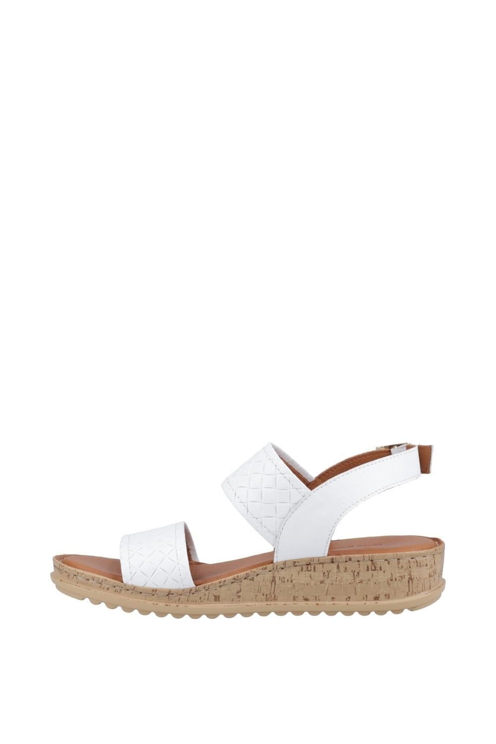 Hush Puppies Hush Puppies Women's Ebony Wide Fit Sandal in White - 4