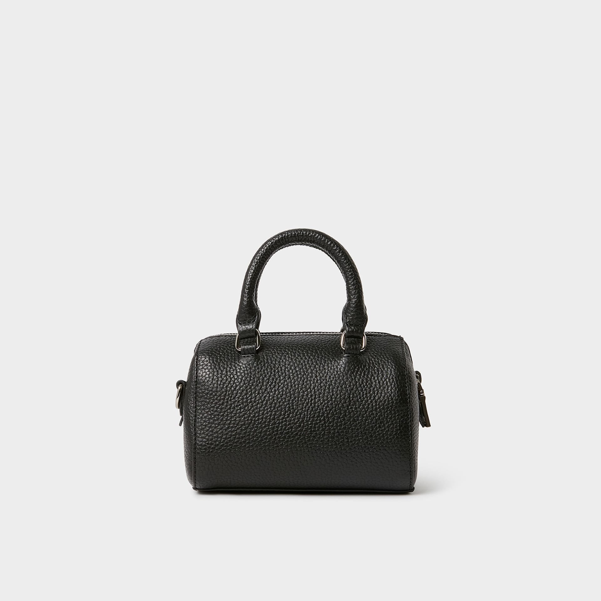 OSPREY LONDON OSPREY LONDON Women's The Madison Mini Leather Barrel Bag in Black - 4