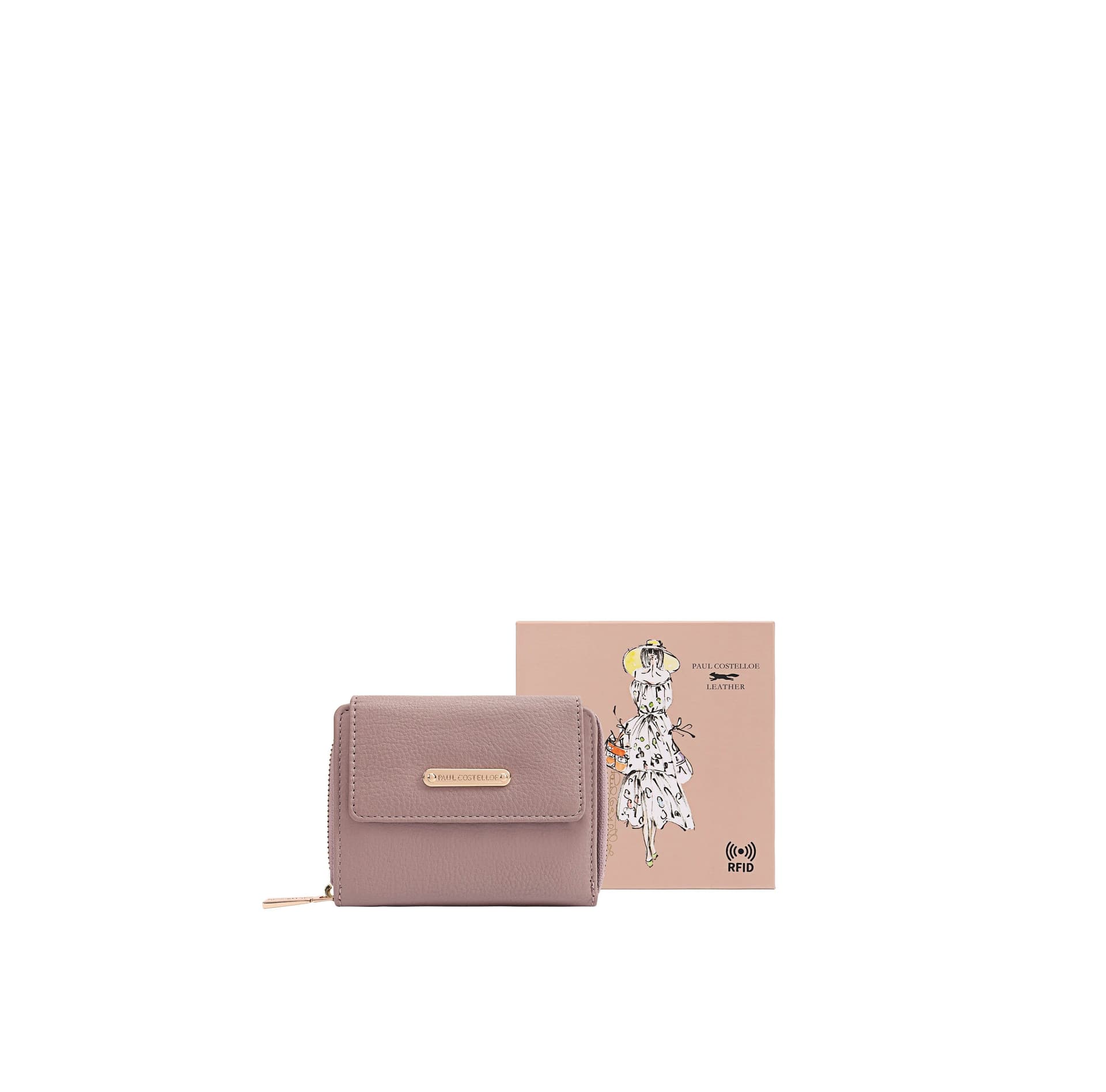 Paul Costelloe Paul Costelloe Rose Gold Leather Purse