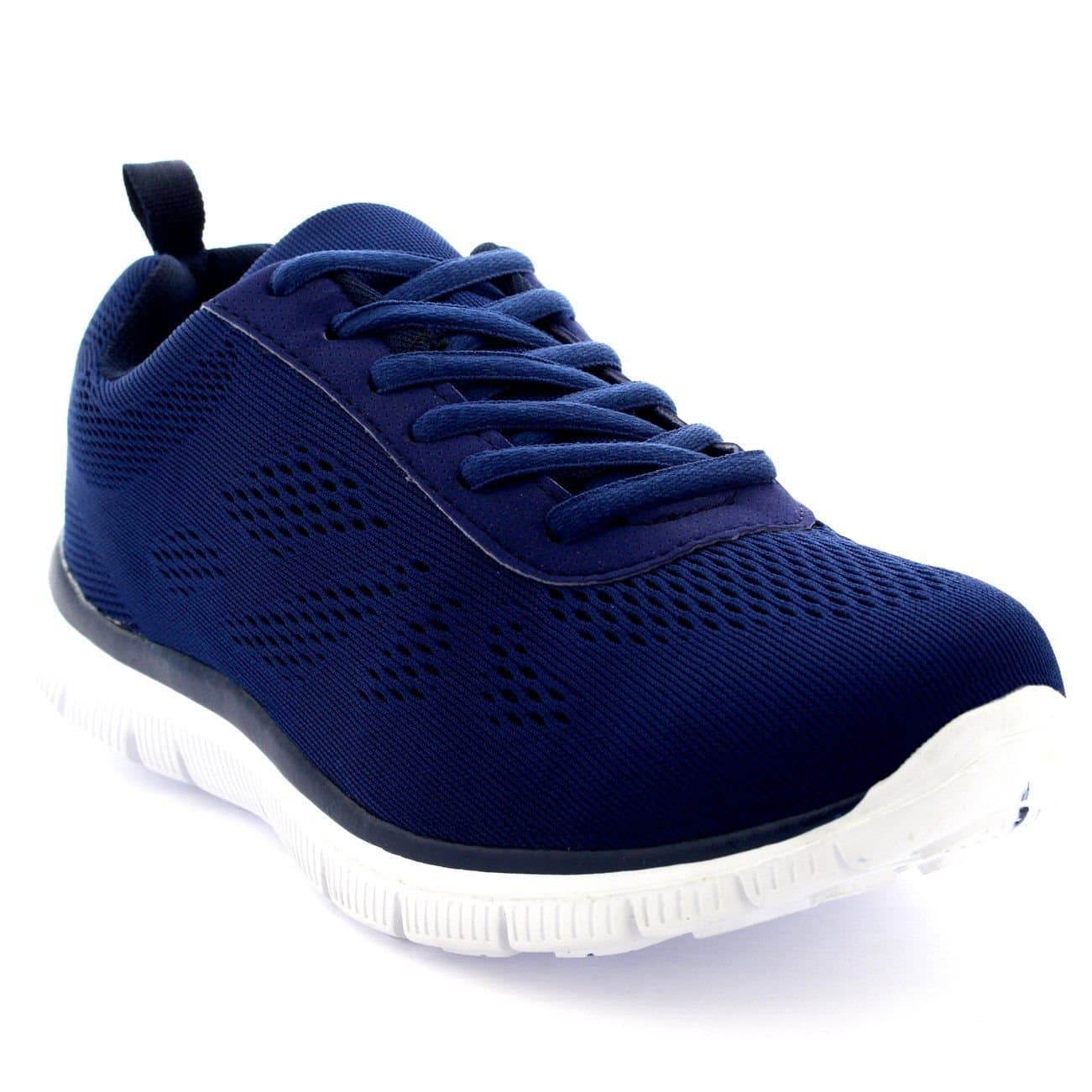 Viva VIVA Men's Get Fit Mesh Running Trainers Athletic Walking Gym Shoe Sport Run in Navy