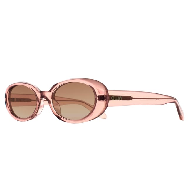 Quay Quay Women's Oval Pale Rose Sepai Brown Gradient Felt Cute in Pink - 2