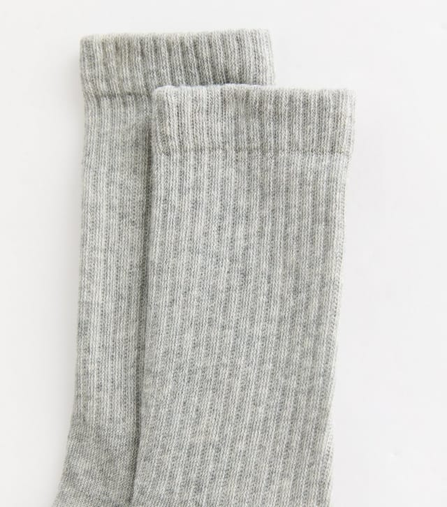 New Look Grey Ribbed Tube Socks New Look - 2