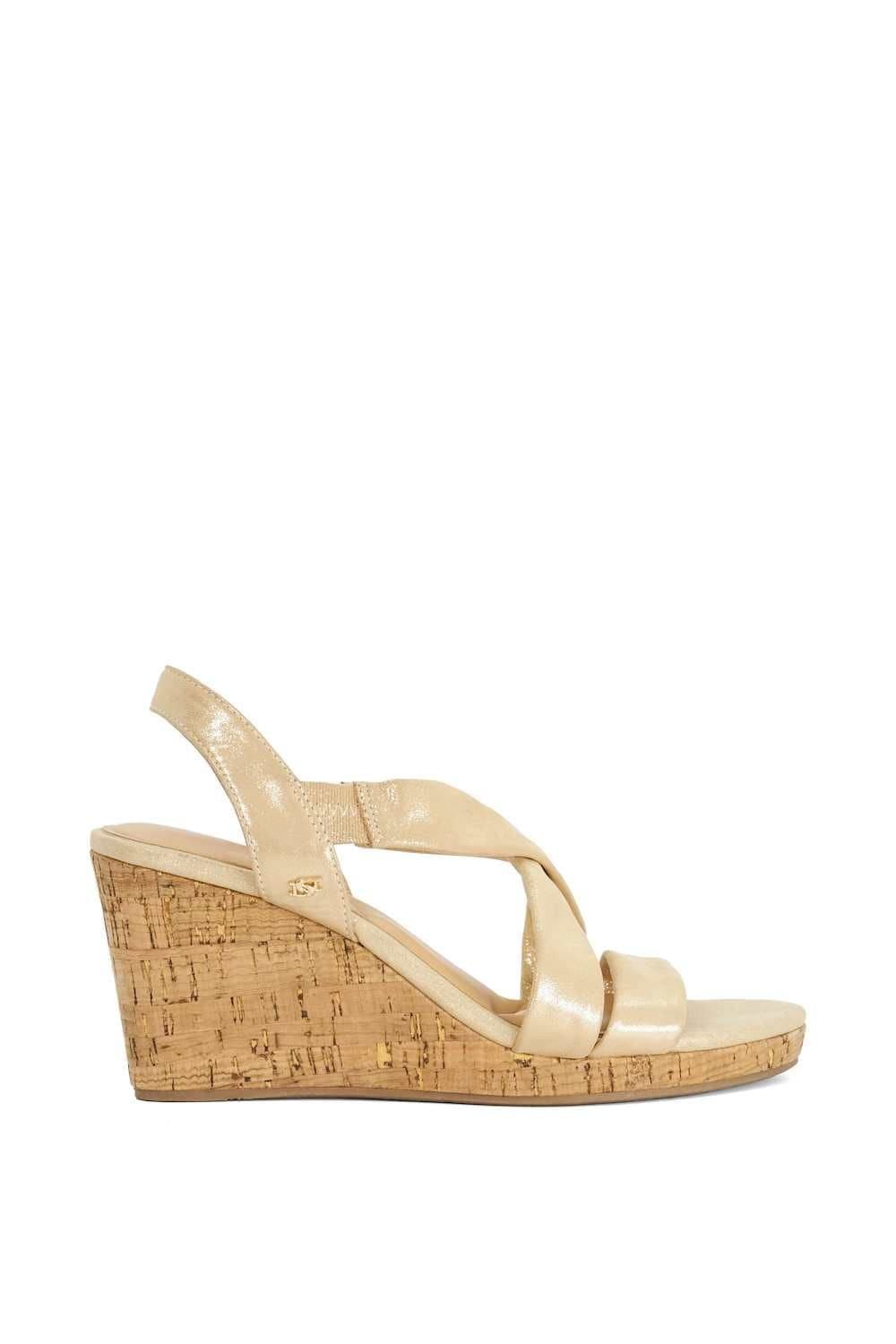 Dune London Dune London Women's 'Kamies' Leather Wedges in Metallics
