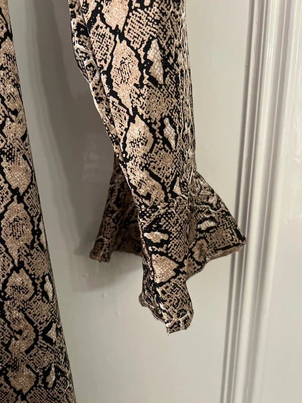 Boohoo Boohoo Snake Print Wrap Dress