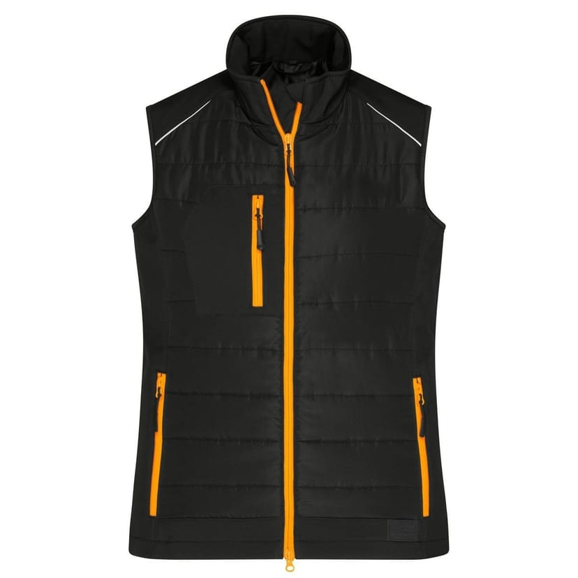 James and Nicholson James and Nicholson Women's Hybrid Gilet in True Black - 1